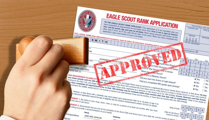 Eagle-Scout-rank-application-approved